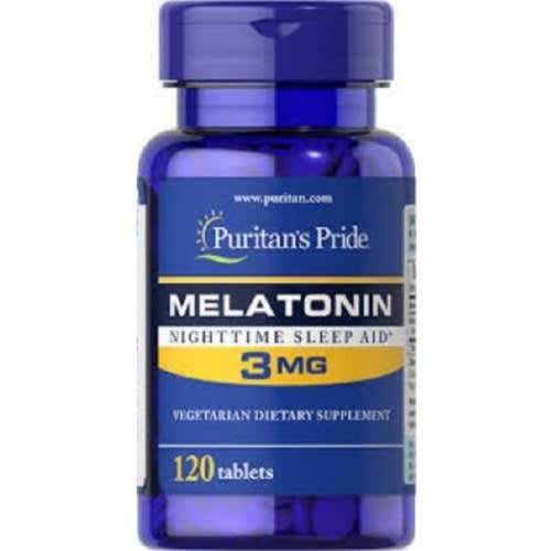 Melatonin 3mg, 120 Tablets - Night Time Sleep Aid