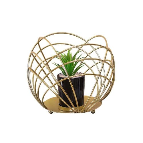 Mini Caged Home Decor Artificial Flower - 11.5 x 14cm