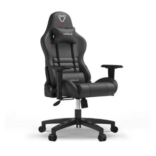 Ergonomic Gaming Chair With Footrest - Black