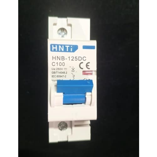 1 Pole Miniature Circuit Breaker - Hnb-125 Dc 100a