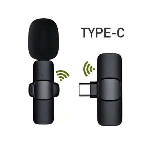 Wireless Lavalier Microphone Portable Audio Video Recording For Type-c Mobile Phone