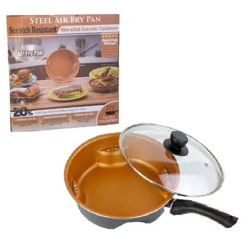 Steel Air  Fry Pan With Lid