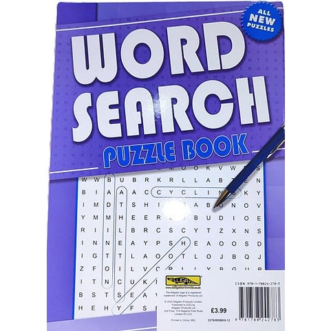 Large Print Word Search Puzzle Book Purple