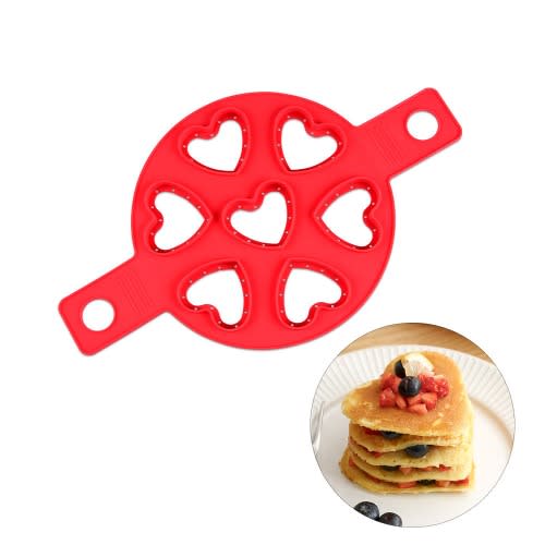Silicone Pancake Omelette And Hash Browns Maker - Heart Shaped