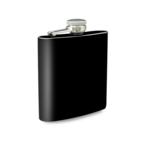 Stainless Steel Unbranded Pocket Liquor Hip Flask - Black