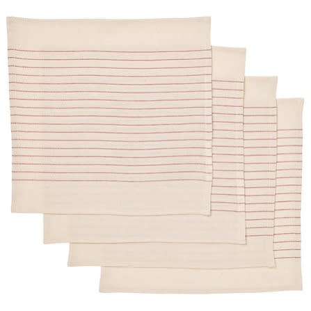 Vippstarr Napkin - 30x30 Cm - Stripe Pattern Red/natural
