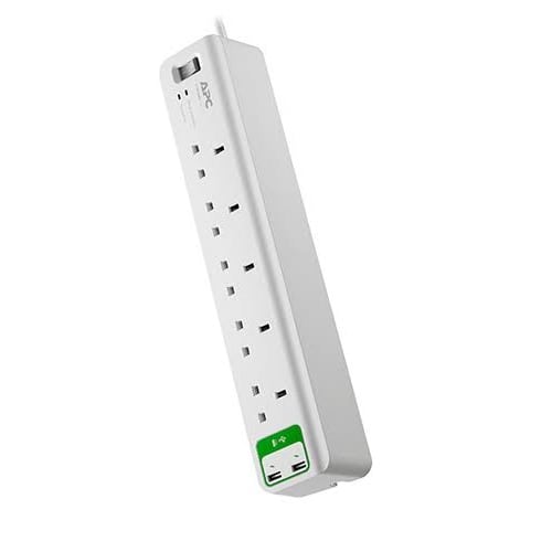 Apc Surge Protector Extension 5 Way 2 Usb