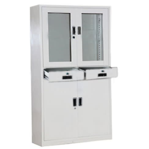 Metal Glass File Cabinet With Drawers