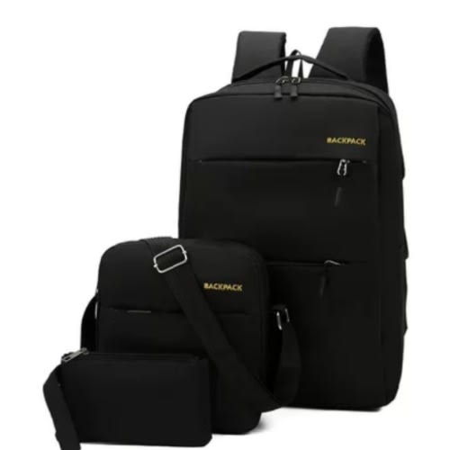 Backpack - 3 Sets - black