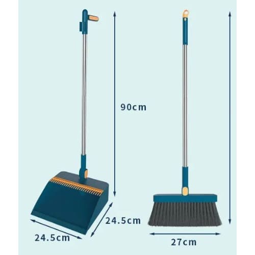 2 In 1 Foldable Sweeping Broom And Packer With Long Stainless Handle