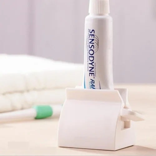 Tooth Paste Squeezer And Dispenser - White