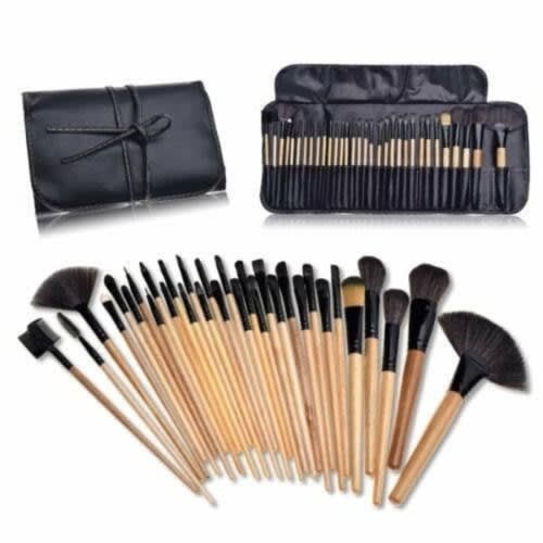 Makeup Brush Set With Purse - 32 Pieces