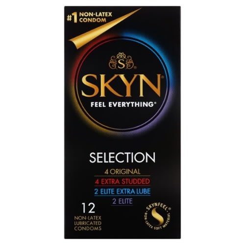 Variety Pack Non-latex Condoms- 12 Count