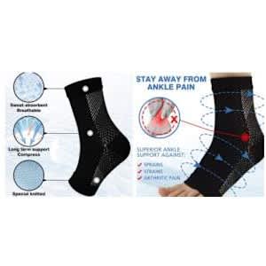 Compression Socks For Plantar Fasciitis Arch/ankle Support Brace - 30mmhg
