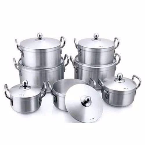 Cooking Pots -  7 Pieces - Aluminium