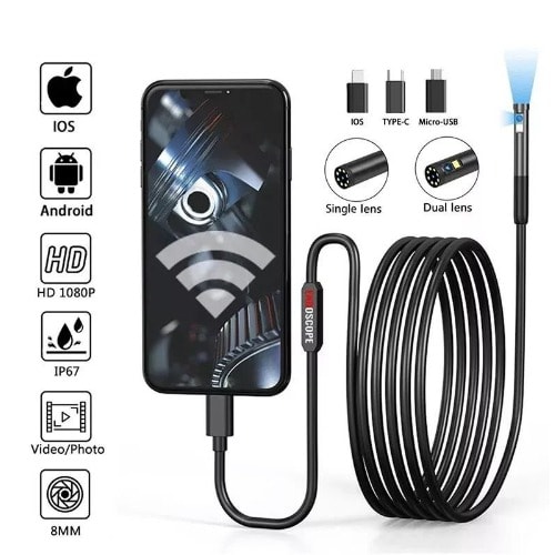 High Definition Wifi Hd Pixel Handheld Dual-lens Borescope Industrial Endoscope