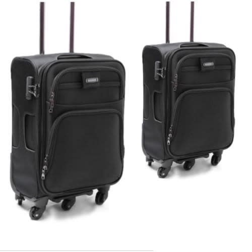 Multi-wheels Hard Case Travel Box - Set Of 2 - Black