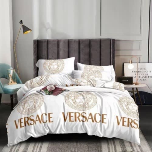Duvet / Bedsheet & Four Pillowcase - Versace inspired