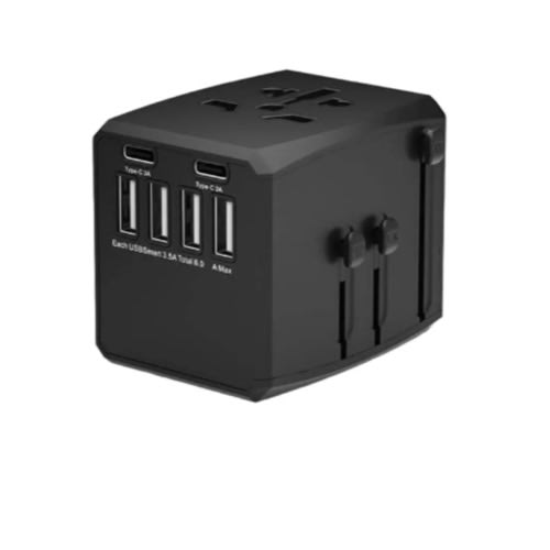 Universal Travelers Adapter - 800w 4 Port Usb & 2 Port C