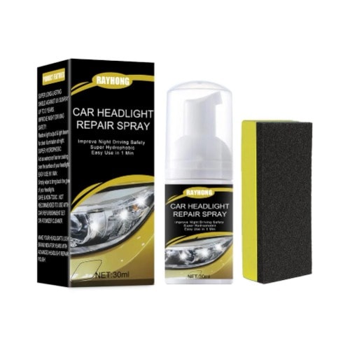 Car Headlight Repair Spray -  Auto Lens Polish Wax Restoration Cleaner - 30ml