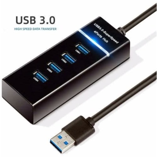 Usb Hub 3.0 Adapter - Ultra Slim USB Splitter - Black