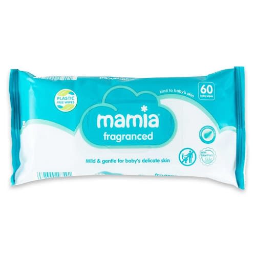 Mamia Fragranced Baby Wipes 60-pack