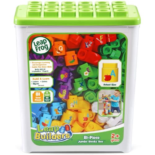Leapbuilders Blue's Clues And You! 81-piece Jumbo Blocks Box, Green