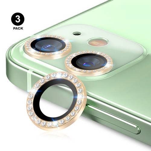 Gold Camera Protector For Iphone 12 Mini- 3 Pack