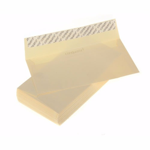 50 Pieces Conqueror Envelope Letter Size- Cream