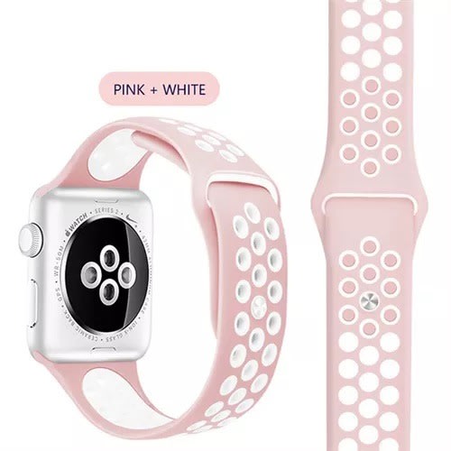 Watch Bands For Iwatch - Pink Dotted White - 44mm