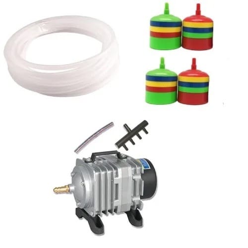 Resun - Air Compressor + 12 Meter Hose + 4 Air Stone