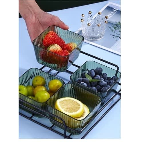 Acrylic Serving Bowl - 4 Grid