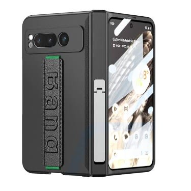 Magnetic Protective Case With Wristband For Google Pixel Fold