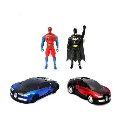 Bundle Of Spider Man + Bat Man & Toy Sport Cars