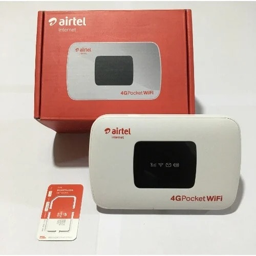 Airtel 4G LTE Internet Pocket Mobile WiFi Router With 5Gig Bonus Data And 10 Hours - 3000mAh Battery