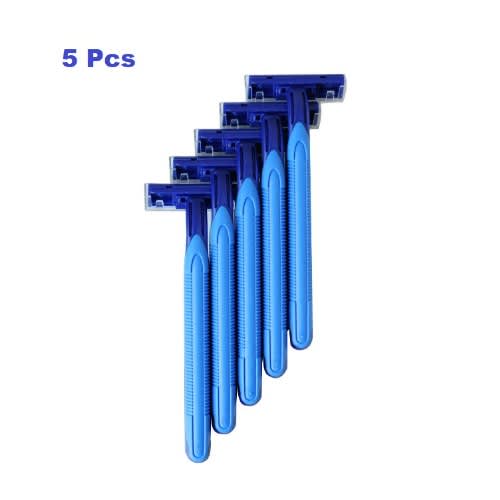 5pck Twin Safety Blade  Razor Shaving Stick With Rubber Handle
