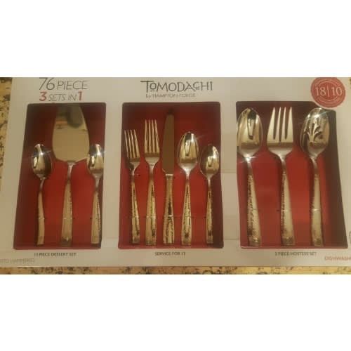 76 Piece Flatware Set - Red