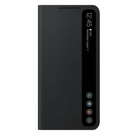 Smart Clear View Cover Dark Gray Case - For Samsung Galaxy S21 Fe