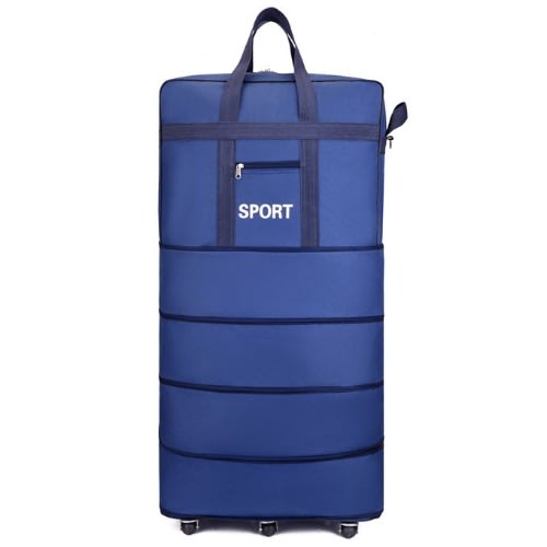 32 Lightweight Large Expandable Duffel Luggage Travel Big Bag With Wheels - Blue