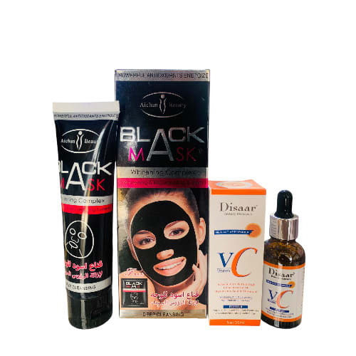 Black Mask Whitening Complex - 120ml And Disaar Vitamin C Face Serum - 30ml