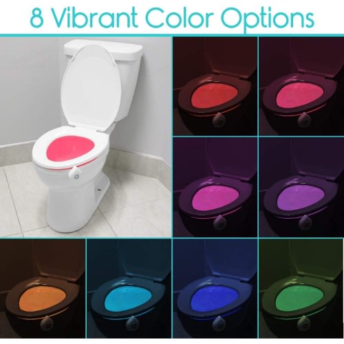 8 Color Motion Sensor Automatic Seats Led Light - Toilet Bowl Bathroom Lamp