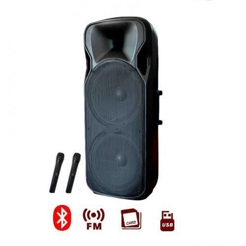 Rechargeable Public Address System With Bluetooth, 2 Microphones, Usb Mp3 Speaker