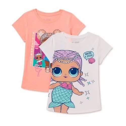 Suprise Girls Short Sleeve Graphic T-shirt - 2 Packs