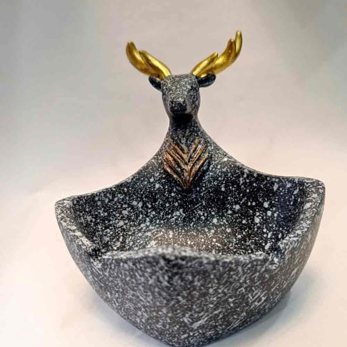 Deer Figurine Ashtray Storage For Office Decor Ornament