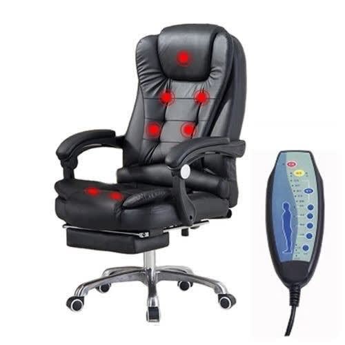 Executive CEO Massage Chair With Footrest Black