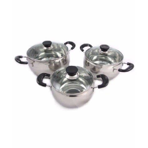 Stainless Steel Non-stick Soup Pot Set - Set Of 3