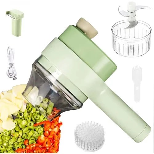Electric Vegetable Cutter Set - 4 In 1