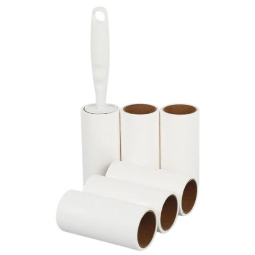 Lint Roller Cleaner + 5pc Tearing Roll Paper Replacement