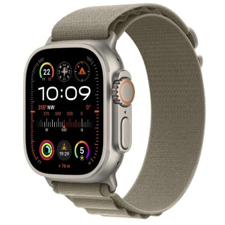IWatch Ultra 2 Gps + Cellular 49mm Titanium Case With Olive Alpine Loop Small