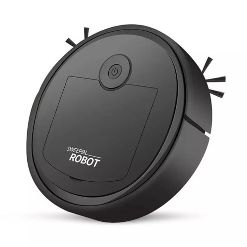 Robot Rechargeable Automatic Vacuum Cleaner - Black